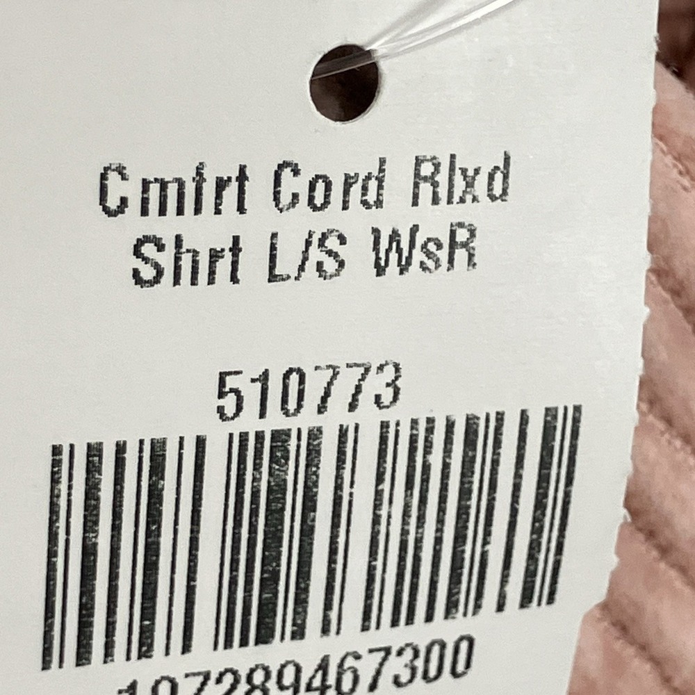 L.L.Bean Corduroy Shirt Jacket Women's M Pink Button Front Utility Shacke - Picture 10 of 14